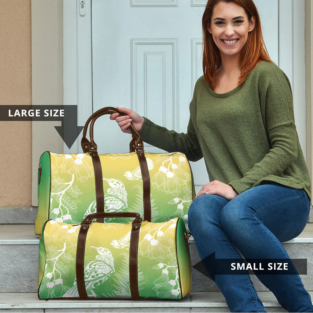 Aotearoa Maori Mahuru Tui With Pikawakawa Travel Bag Spring Time LT7 - Polynesian Pride