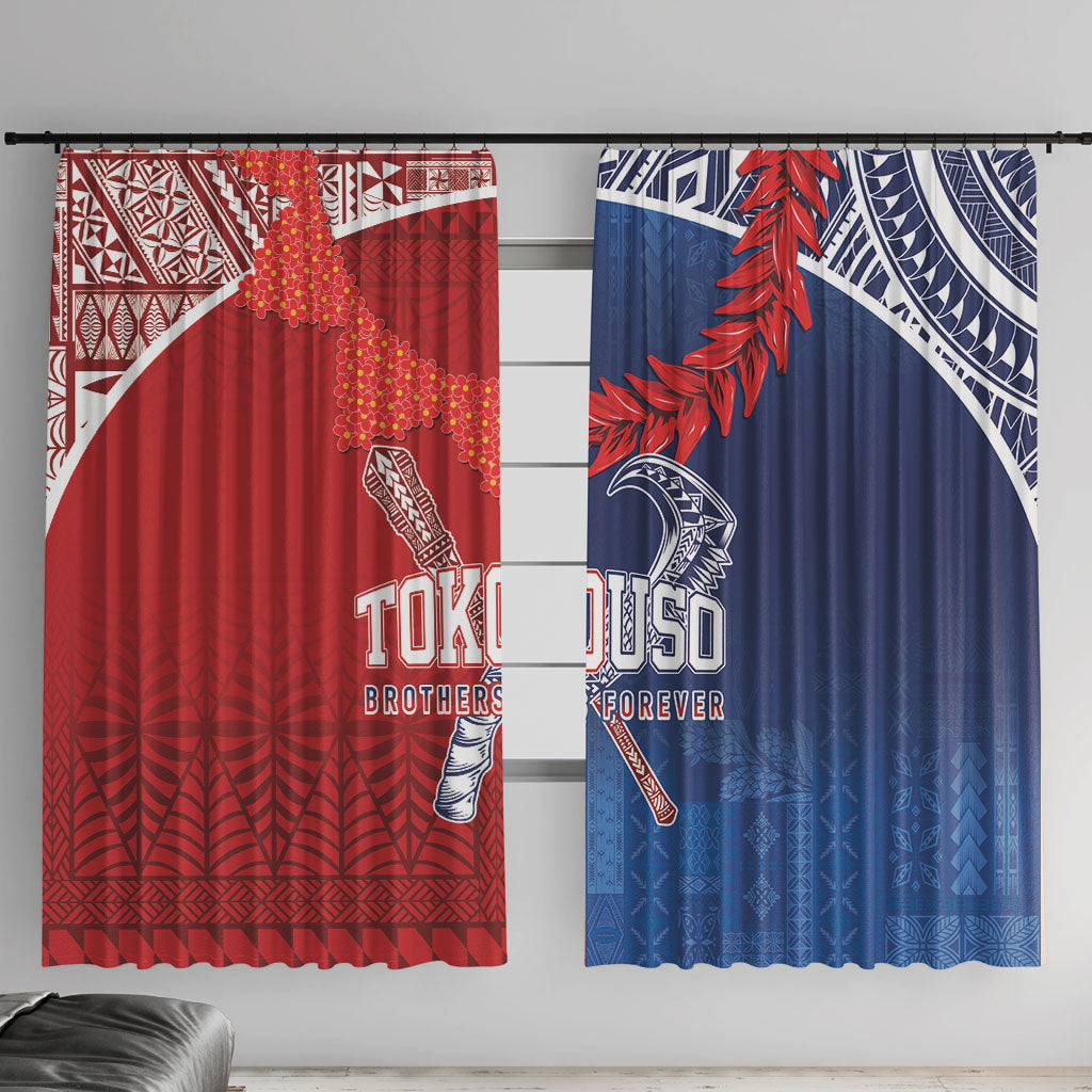 TokoUso Tonga and Samoa Window Curtain Warriors War Clubs