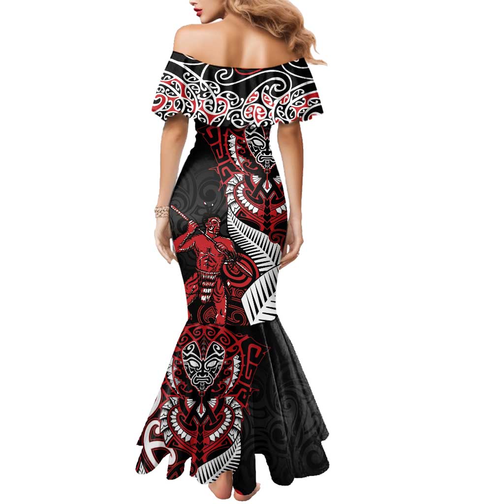 Aotearoa Toitu Te Tiriti Family Matching Mermaid Dress and Hawaiian Shirt Whakairo Wheku