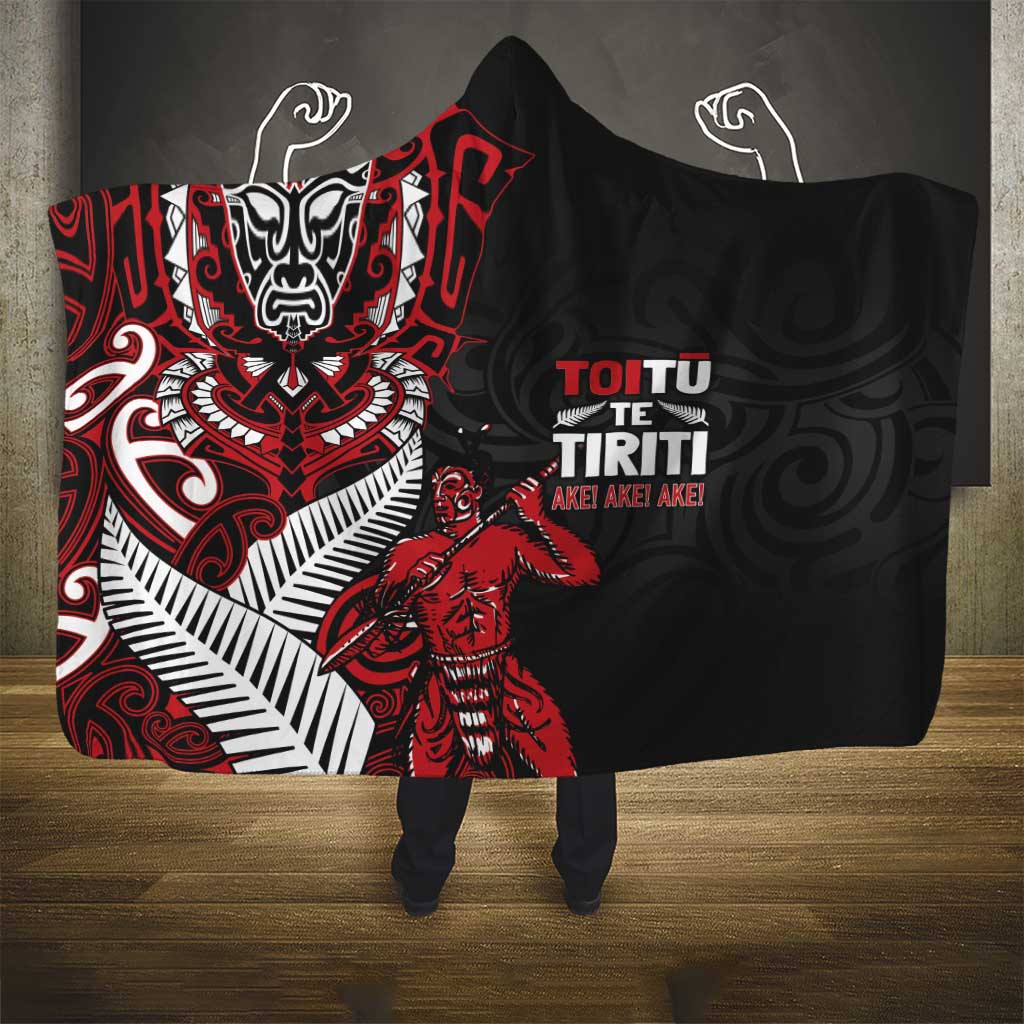 Aotearoa Toitu Te Tiriti Hooded Blanket Whakairo Wheku