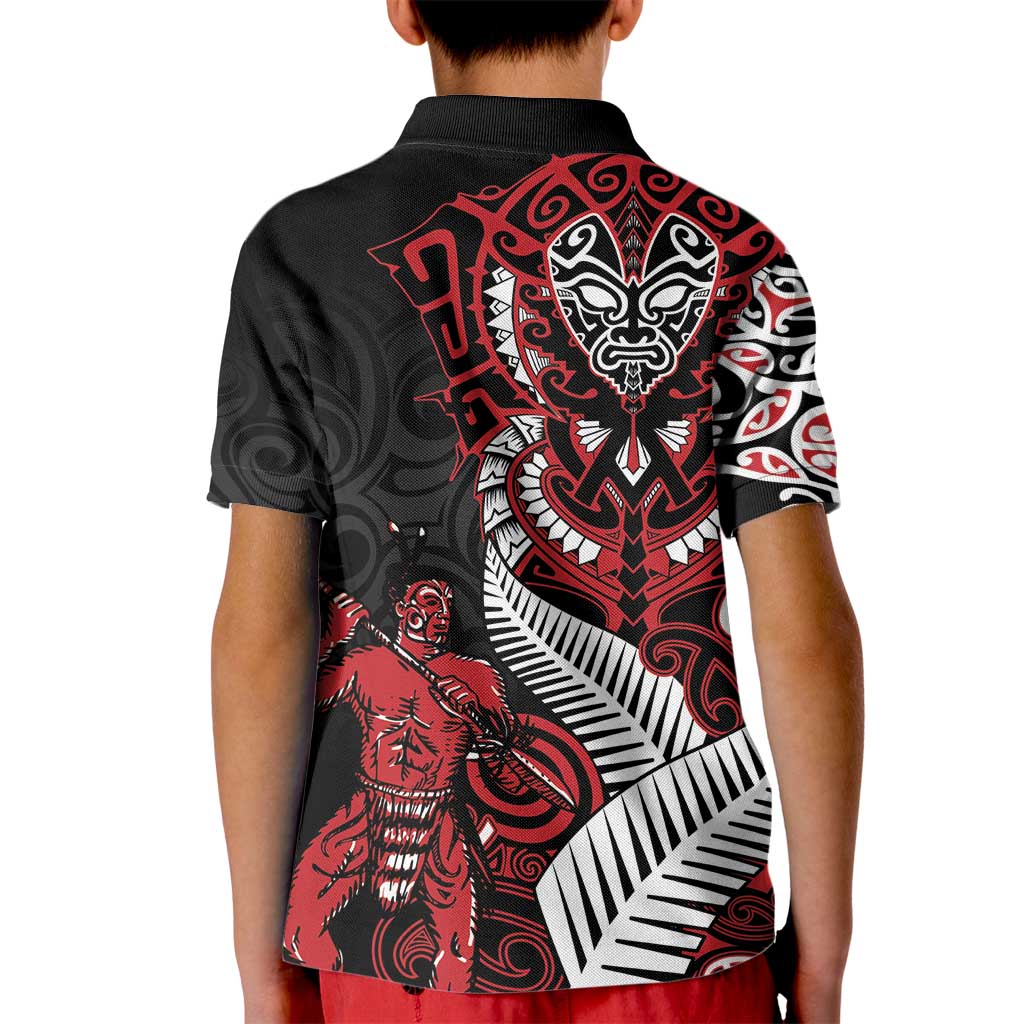 Aotearoa Toitu Te Tiriti Kid Polo Shirt Whakairo Wheku LT7 - Polynesian Pride