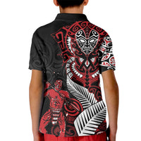 Aotearoa Toitu Te Tiriti Kid Polo Shirt Whakairo Wheku LT7 - Polynesian Pride