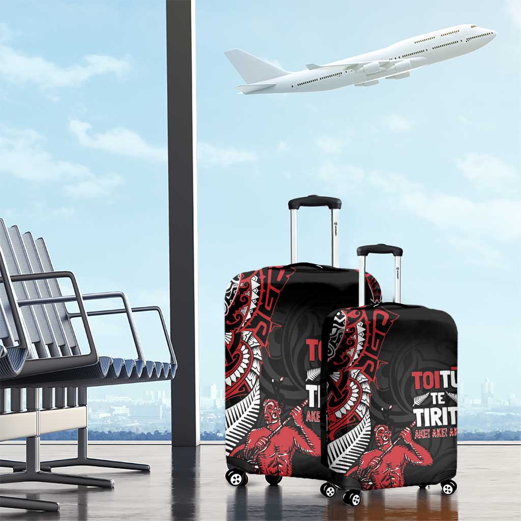 Aotearoa Toitu Te Tiriti Luggage Cover Whakairo Wheku