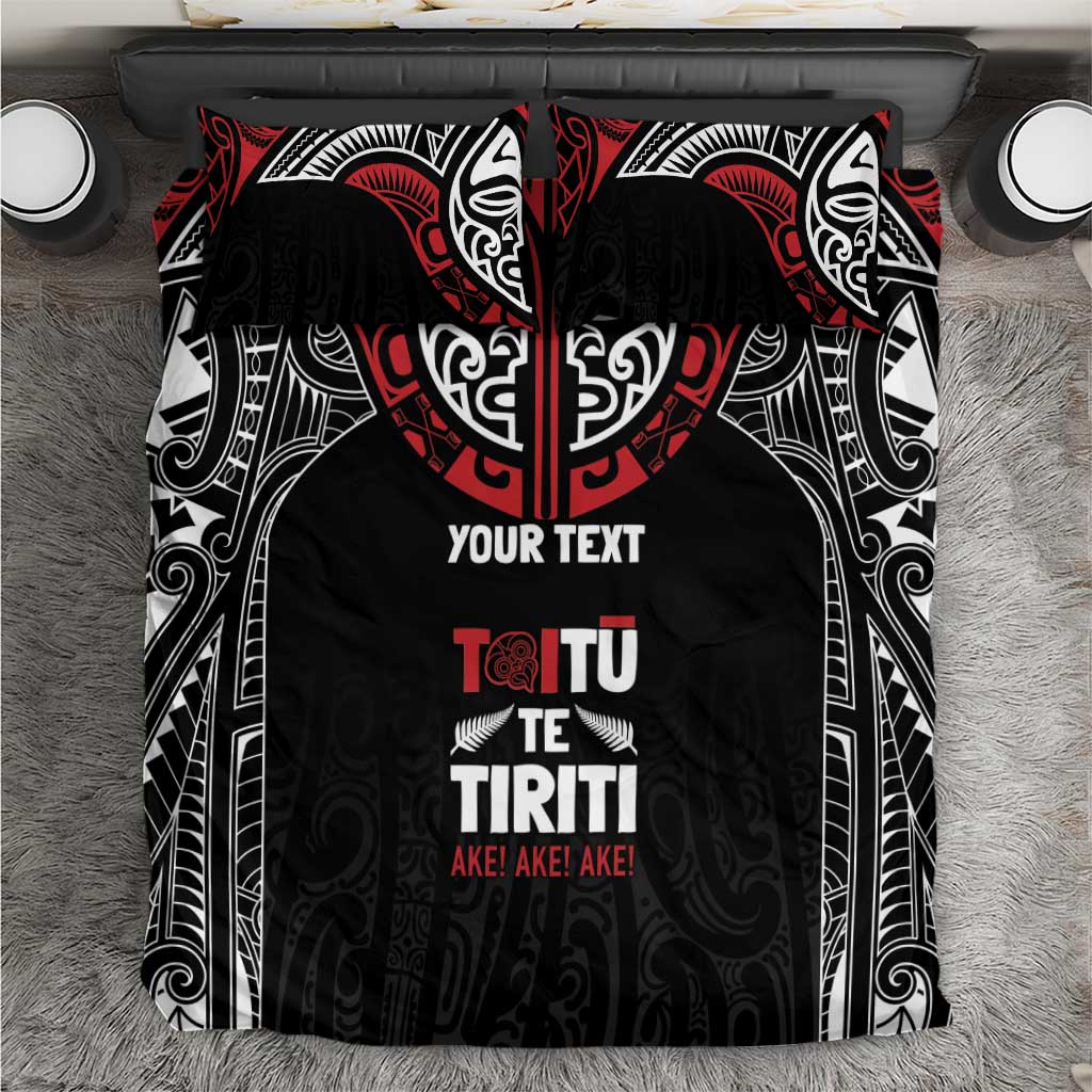 Aotearoa Maori Personalized Bedding Set Toitu Te Tiriti Ake! Ake! Ake!