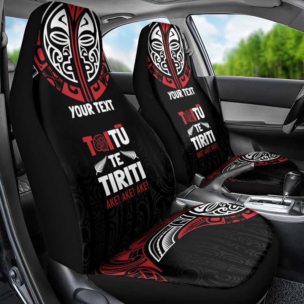 Aotearoa Maori Personalized Car Seat Cover Toitu Te Tiriti Ake! Ake! Ake! LT7 - Polynesian Pride