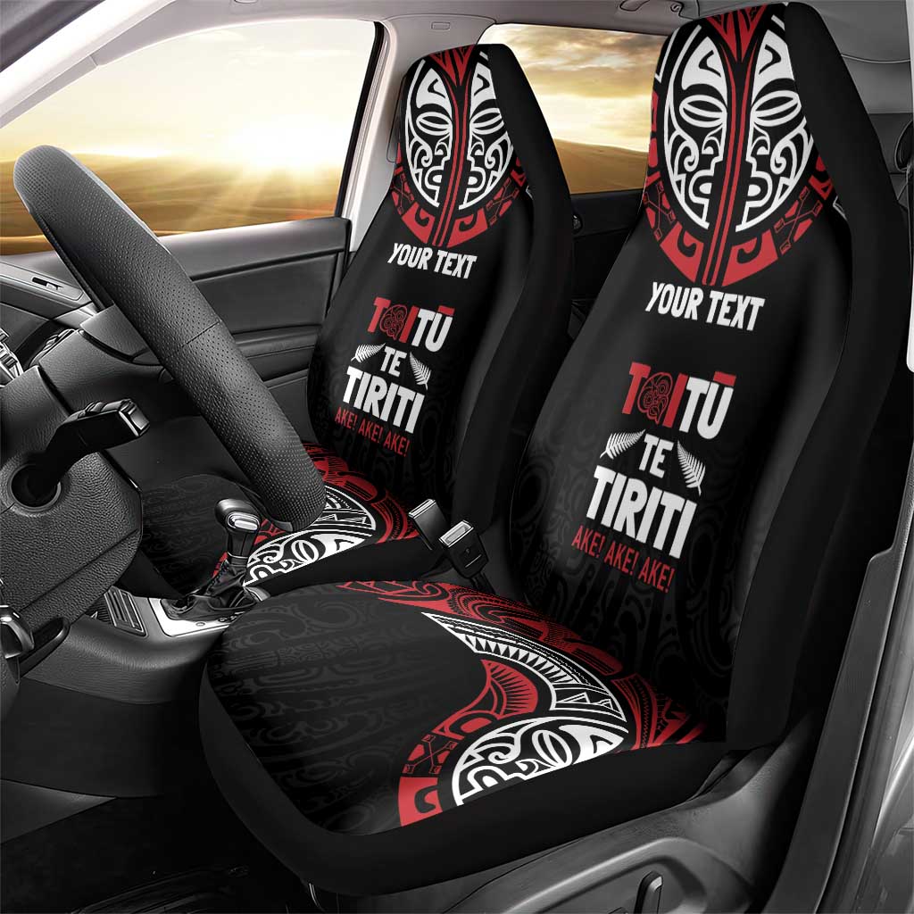 Aotearoa Maori Personalized Car Seat Cover Toitu Te Tiriti Ake! Ake! Ake! LT7 - Polynesian Pride