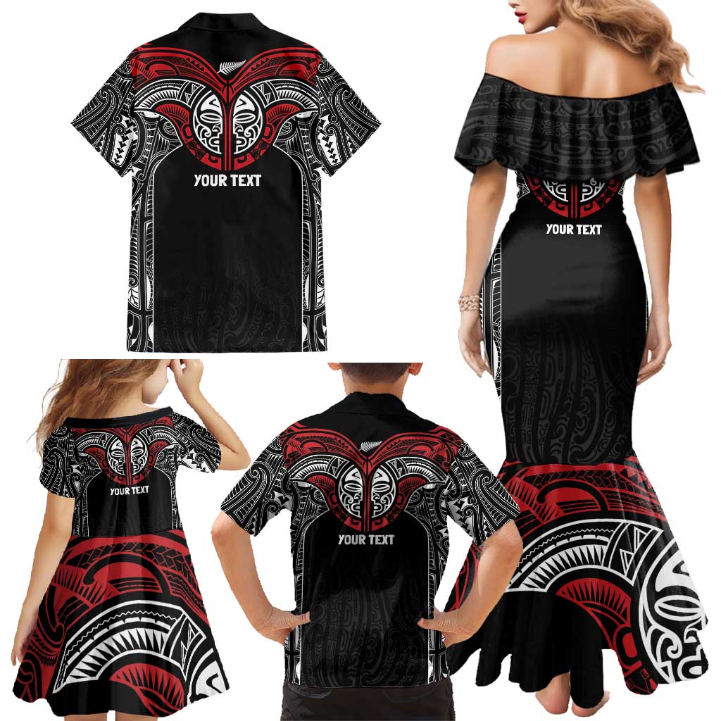 Aotearoa Maori Personalized Family Matching Mermaid Dress and Hawaiian Shirt Toitu Te Tiriti Ake! Ake! Ake!