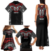 Aotearoa Maori Personalized Family Matching Tank Maxi Dress and Hawaiian Shirt Toitu Te Tiriti Ake! Ake! Ake!