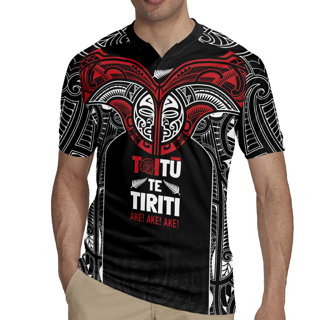 Aotearoa Maori Personalized Rugby Jersey Toitu Te Tiriti Ake! Ake! Ake!