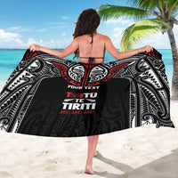 Aotearoa Maori Personalized Sarong Toitu Te Tiriti Ake! Ake! Ake!