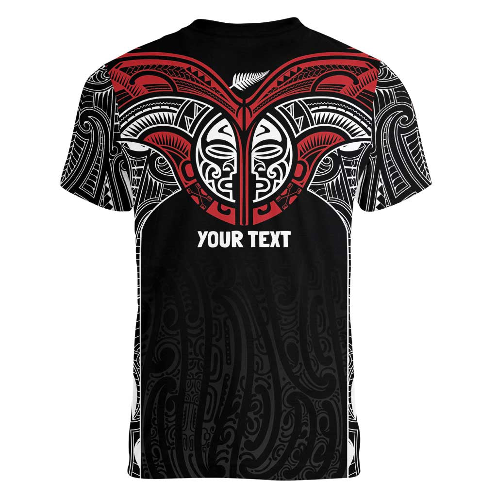 Aotearoa Maori Personalized Women V-Neck T-Shirt Toitu Te Tiriti Ake! Ake! Ake! LT7 - Polynesian Pride