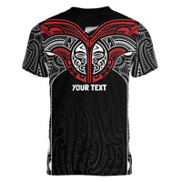 Aotearoa Maori Personalized Women V-Neck T-Shirt Toitu Te Tiriti Ake! Ake! Ake! LT7 - Polynesian Pride