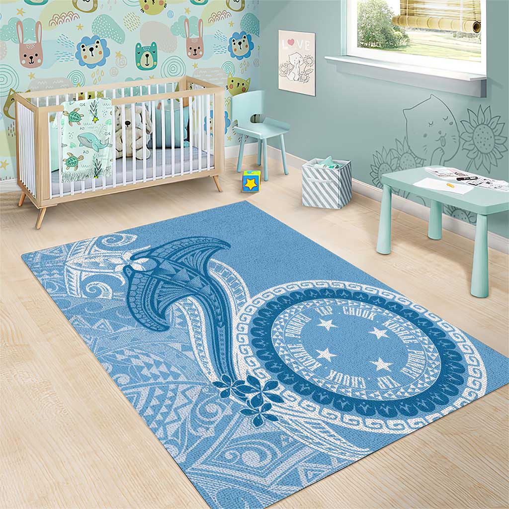 Micronesia FSM Area Rug Shark and Manta Classic Style