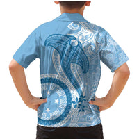 Micronesia FSM Family Matching Mermaid Dress and Hawaiian Shirt Shark and Manta Classic Style