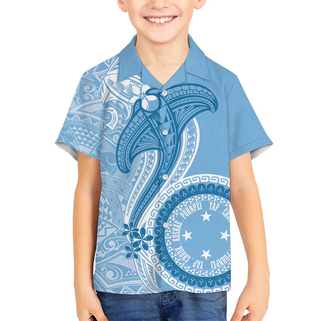 Micronesia FSM Family Matching Tank Maxi Dress and Hawaiian Shirt Shark and Manta Classic Style