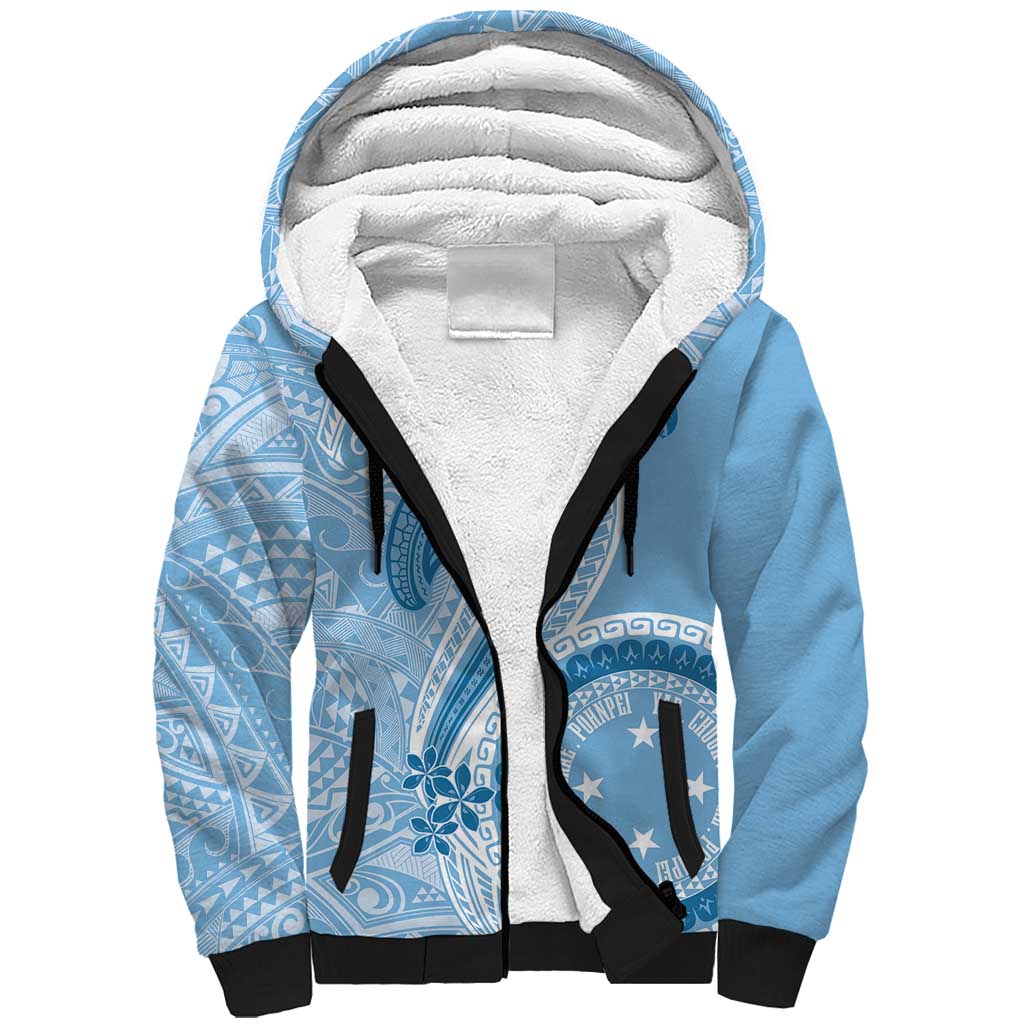 Micronesia FSM Sherpa Hoodie Shark and Manta Classic Style