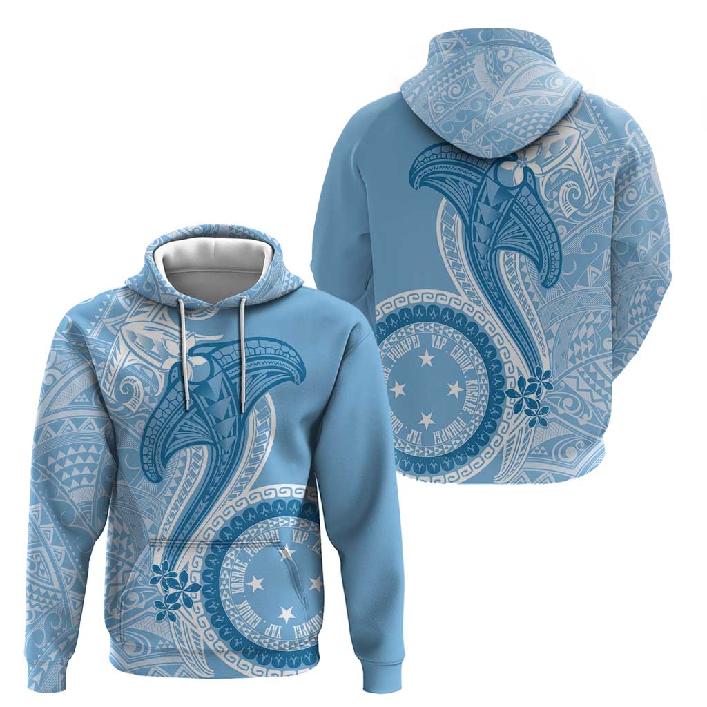 Micronesia FSM Zip Hoodie Shark and Manta Classic Style