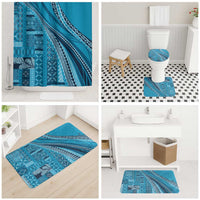 Pasifika Women's Day - Samoa Siapo Malu Tattoo Inspired Bathroom Set Turquoise