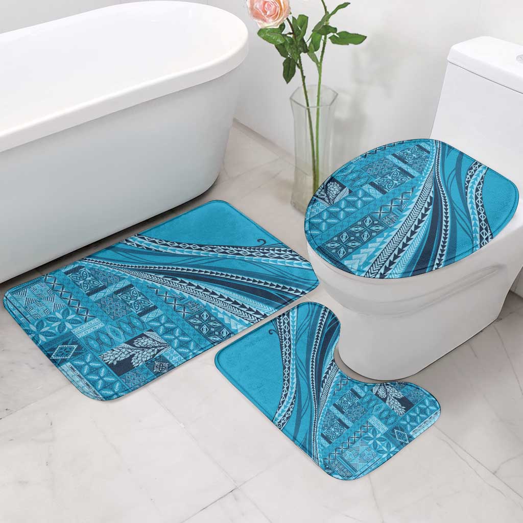 Pasifika Women's Day - Samoa Siapo Malu Tattoo Inspired Bathroom Set Turquoise