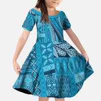 Pasifika Women's Day - Samoa Siapo Malu Tattoo Inspired Family Matching Puletasi and Hawaiian Shirt Turquoise