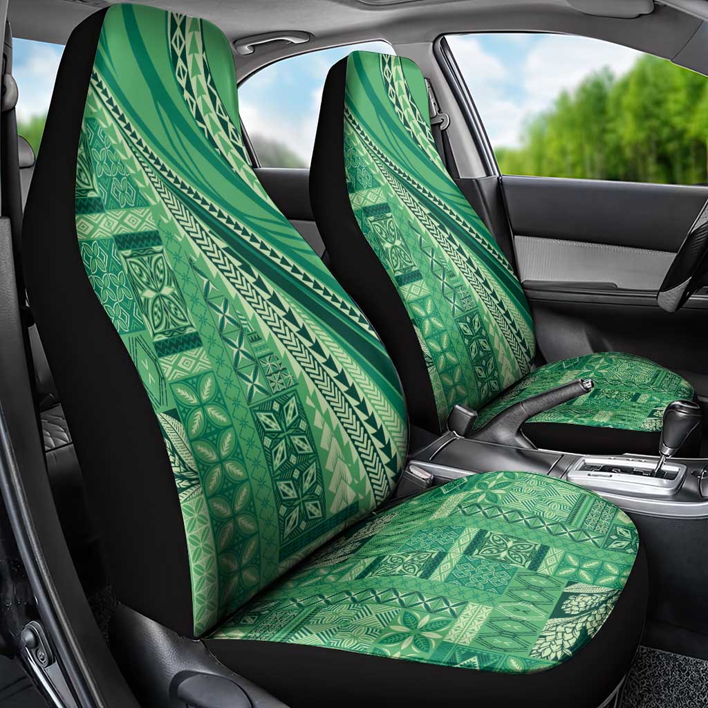 Pasifika Women's Day - Samoa Siapo Malu Tattoo Inspired Car Seat Cover Jade