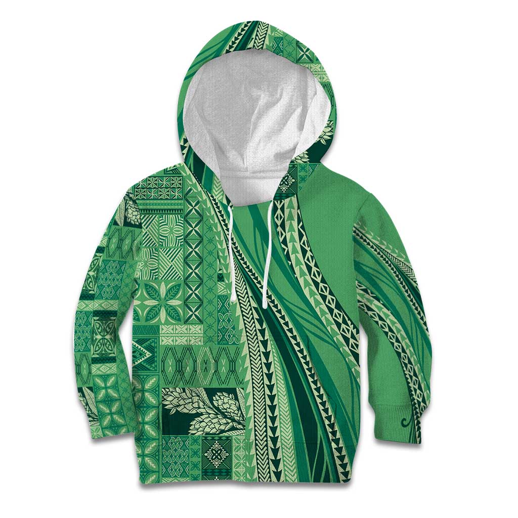 Pasifika Women's Day - Samoa Siapo Malu Tattoo Inspired Kid Hoodie Jade