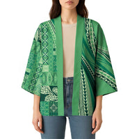 Pasifika Women's Day - Samoa Siapo Malu Tattoo Inspired Kimono Jade