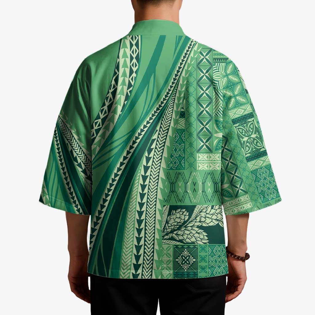 Pasifika Women's Day - Samoa Siapo Malu Tattoo Inspired Kimono Jade