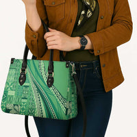 Pasifika Women's Day - Samoa Siapo Malu Tattoo Inspired Leather Bag Jade