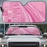 Pasifika Women's Day - Samoa Siapo Malu Tattoo Inspired Auto Sun Shade Pink