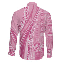 Pasifika Women's Day - Samoa Siapo Malu Tattoo Inspired Family Matching Mermaid Dress and Hawaiian Shirt Pink LT7 - Polynesian Pride