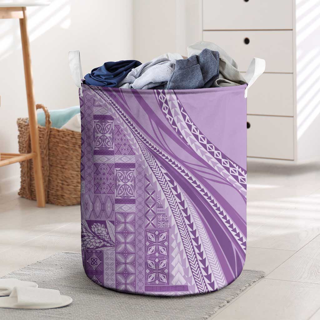 Pasifika Women's Day - Samoa Siapo Malu Tattoo Inspired Laundry Basket Lavender