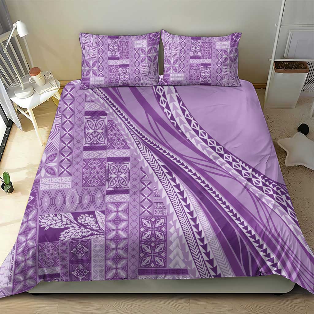 Pasifika Women's Day - Samoa Siapo Malu Tattoo Inspired Bedding Set Lavender