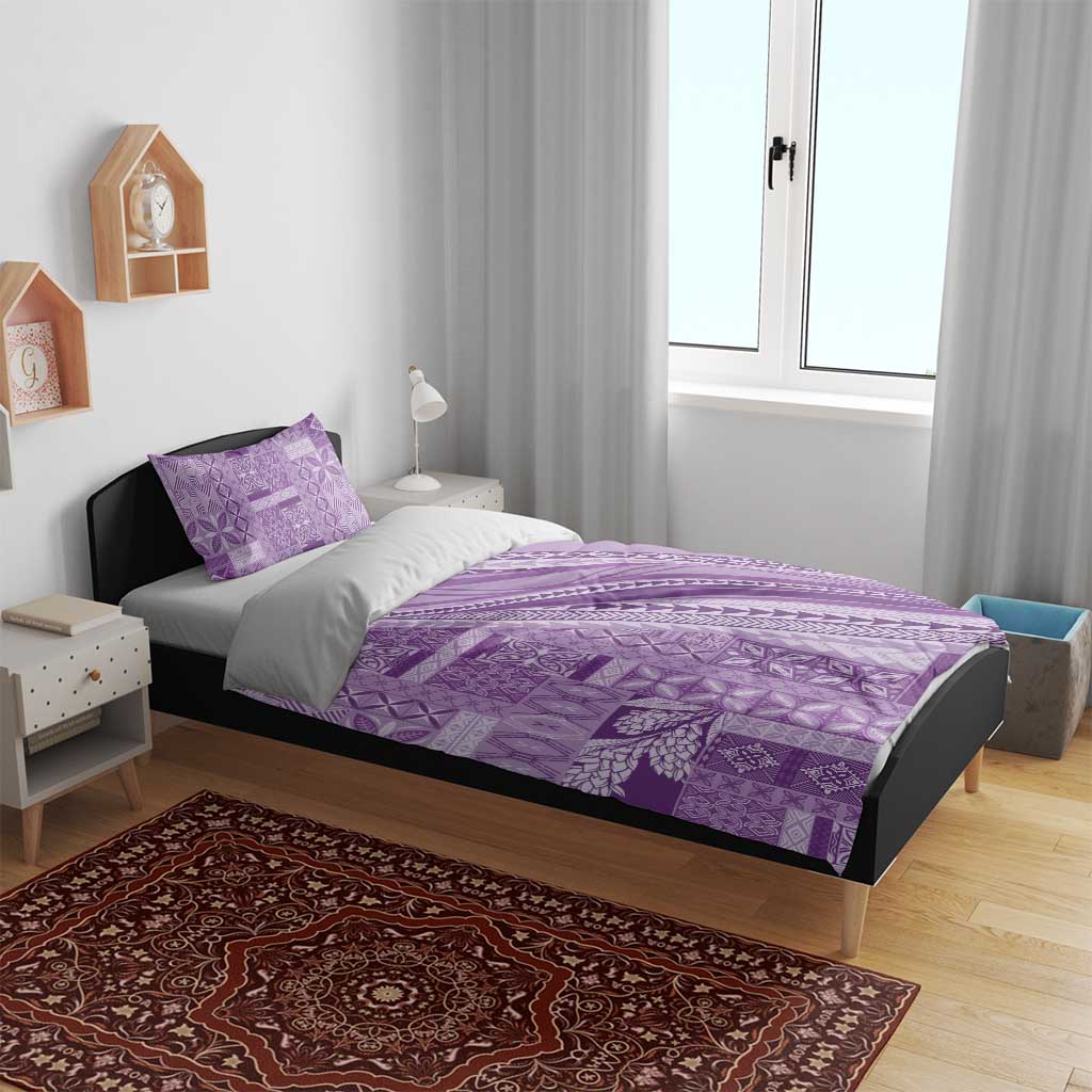 Pasifika Women's Day - Samoa Siapo Malu Tattoo Inspired Bedding Set Lavender