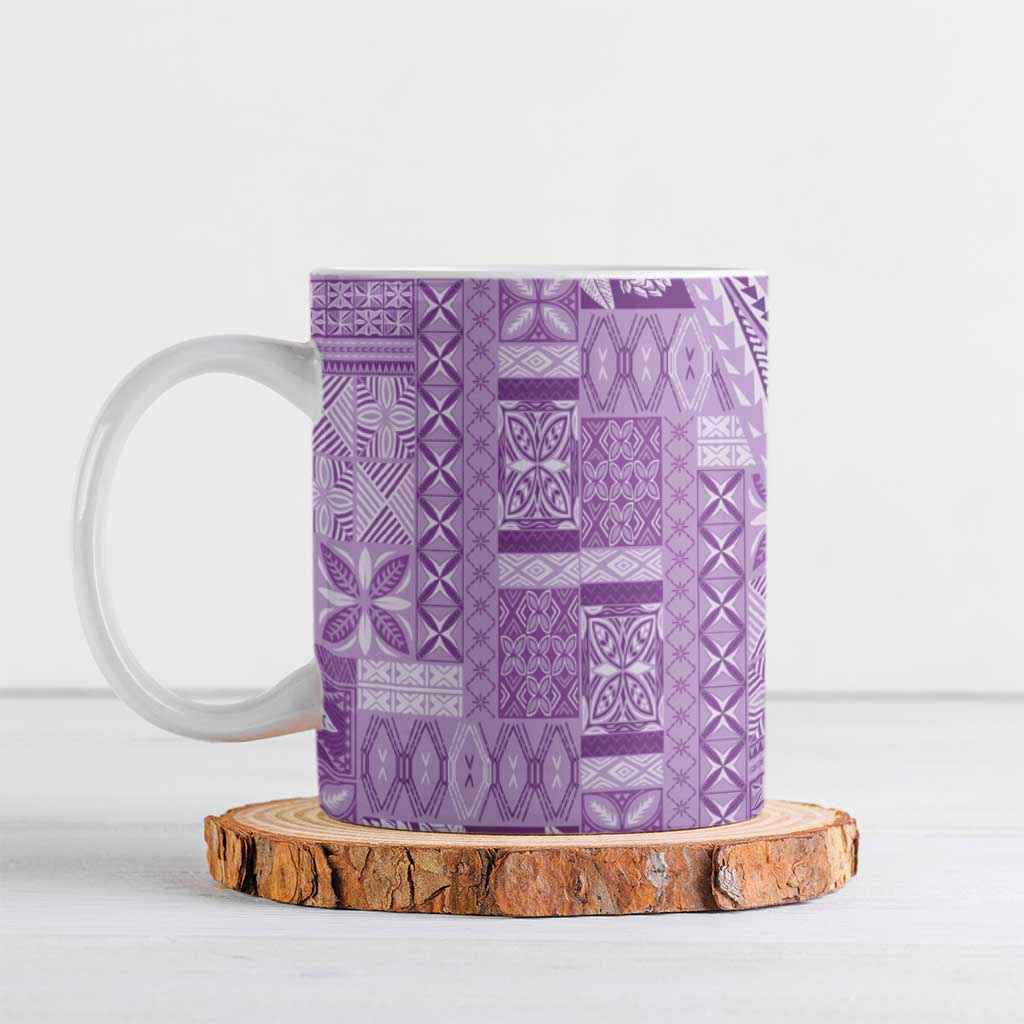 Pasifika Women's Day - Samoa Siapo Malu Tattoo Inspired Ceramic Mug Lavender