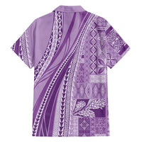 Pasifika Women's Day - Samoa Siapo Malu Tattoo Inspired Family Matching Tank Maxi Dress and Hawaiian Shirt Lavender LT7 - Polynesian Pride