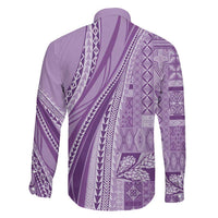 Pasifika Women's Day - Samoa Siapo Malu Tattoo Inspired Family Matching Tank Maxi Dress and Hawaiian Shirt Lavender LT7 - Polynesian Pride