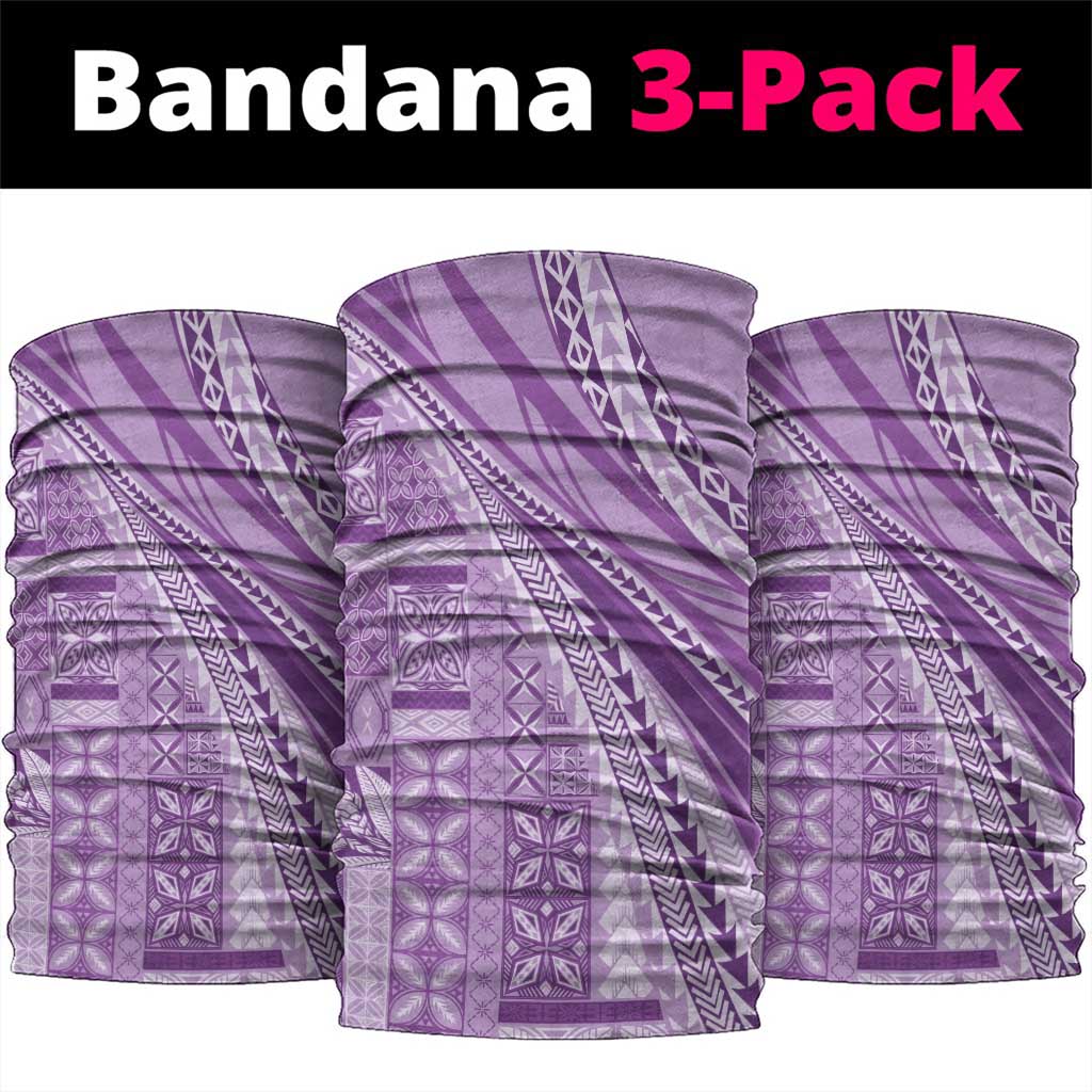 Pasifika Women's Day - Samoa Siapo Malu Tattoo Inspired Neck Gaiter Lavender