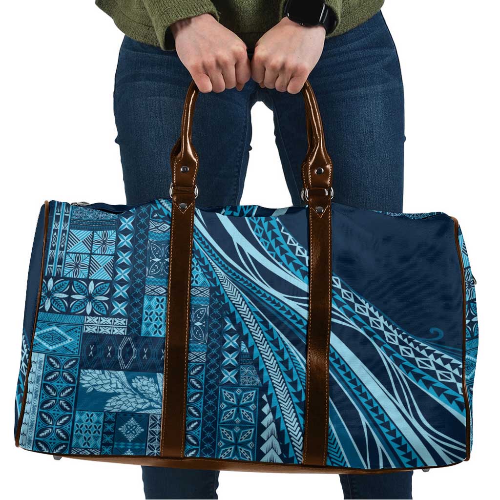 Pasifika Women's Day - Samoa Siapo Malu Tattoo Inspired Travel Bag Navy Blue LT7 Navy Blue - Polynesian Pride