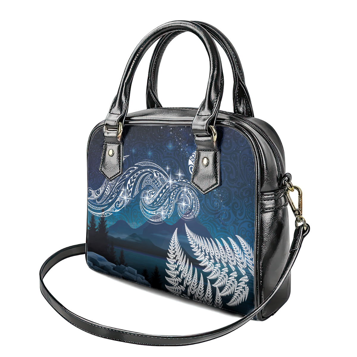 New Zealand Matariki Shoulder Handbag Starry Night Style
