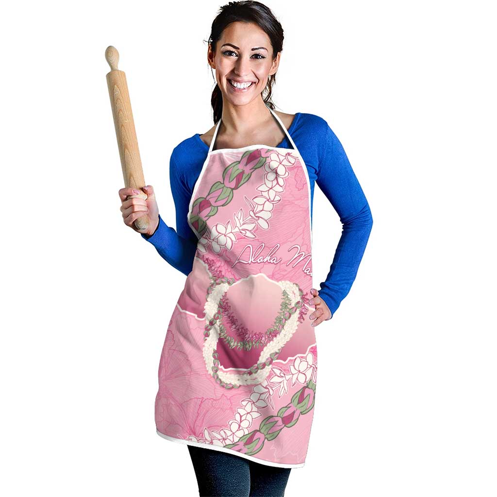 Hawaii Maui Island Flowers Lei Apron Lokelani Rose Pink LT7 - Polynesian Pride