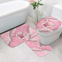Hawaii Maui Island Flowers Lei Bathroom Set Lokelani Rose Pink LT7 - Polynesian Pride
