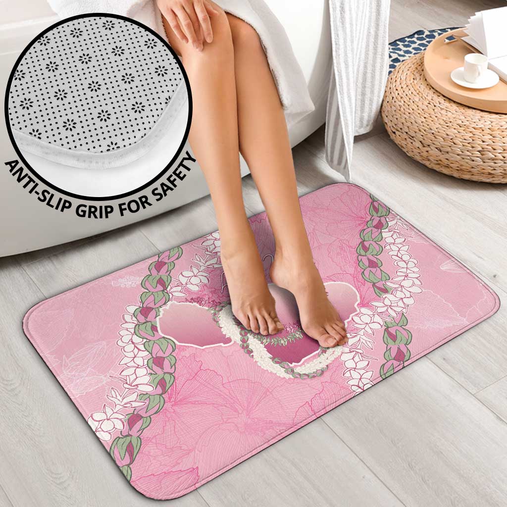 Hawaii Maui Island Flowers Lei Bathroom Set Lokelani Rose Pink LT7 - Polynesian Pride