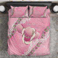 Hawaii Maui Island Flowers Lei Bedding Set Lokelani Rose Pink