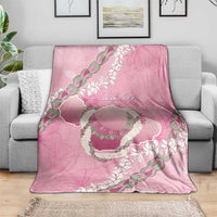 Hawaii Maui Island Flowers Lei Blanket Lokelani Rose Pink LT7 - Polynesian Pride