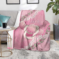 Hawaii Maui Island Flowers Lei Blanket Lokelani Rose Pink LT7 - Polynesian Pride