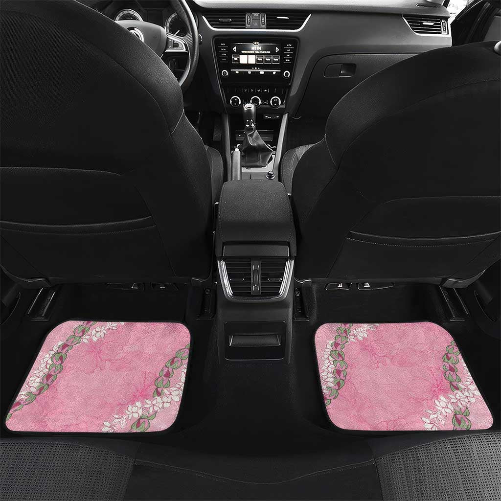 Hawaii Maui Island Flowers Lei Car Mats Lokelani Rose Pink