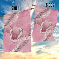 Hawaii Maui Island Flowers Lei Garden Flag Lokelani Rose Pink