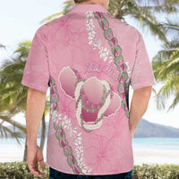 Hawaii Maui Island Flowers Lei Hawaiian Shirt Lokelani Rose Pink