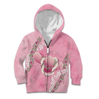Hawaii Maui Island Flowers Lei Kid Hoodie Lokelani Rose Pink